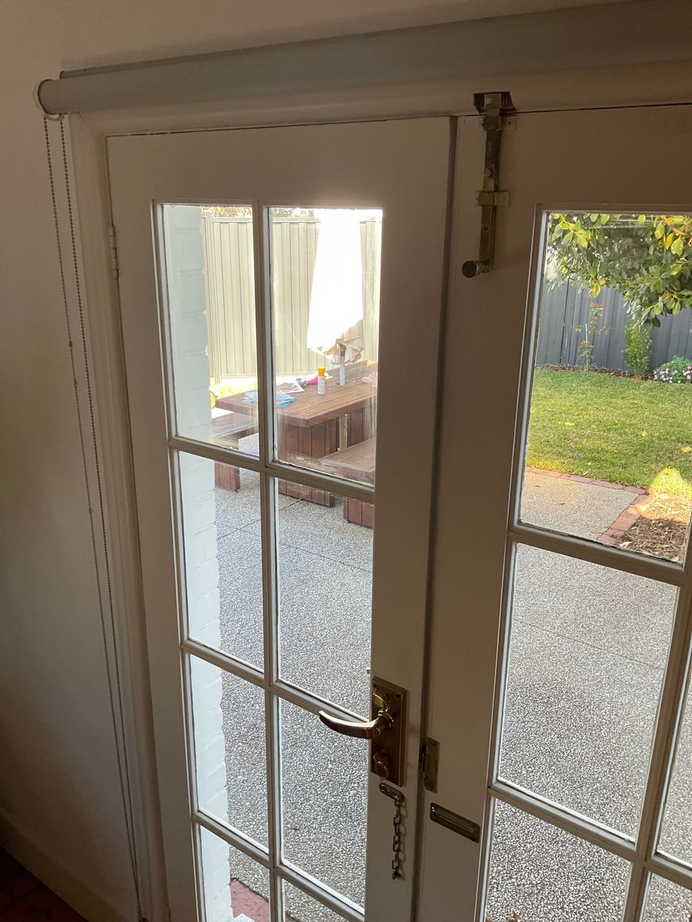 Door not opening or closing properly, found during a pre-purchase inspection in Newport